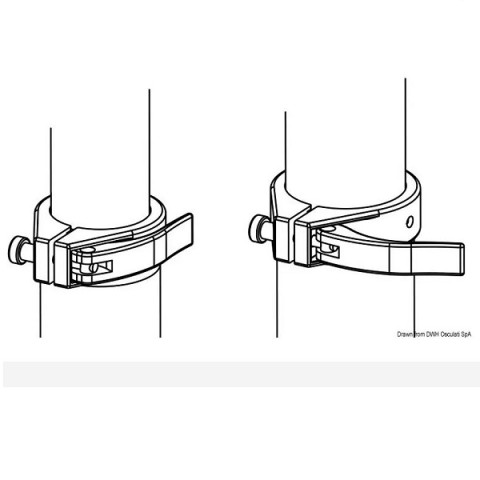 Coppia morsetti inox aisi 316 per piede tavolo 